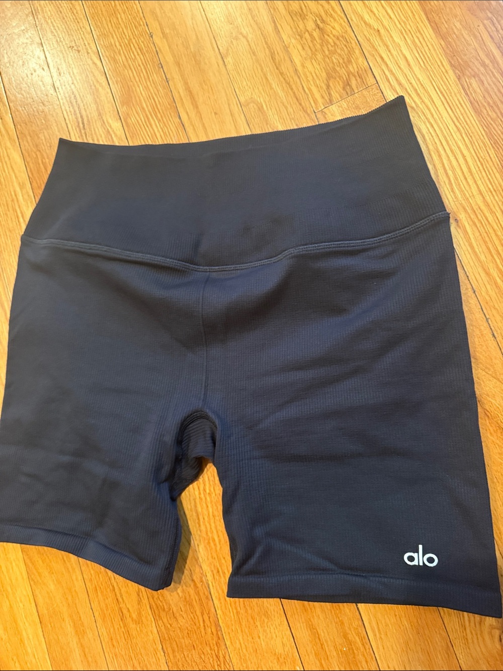 ALO Yoga Black High-Rise Bike Shorts